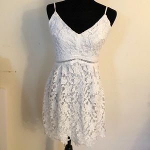 White Floral Lace Dress